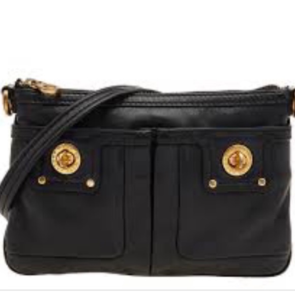 Marc by Marc Jacobs Black Leather Totally Turnlock Percy Crossbody Bag - Picture 11 of 11